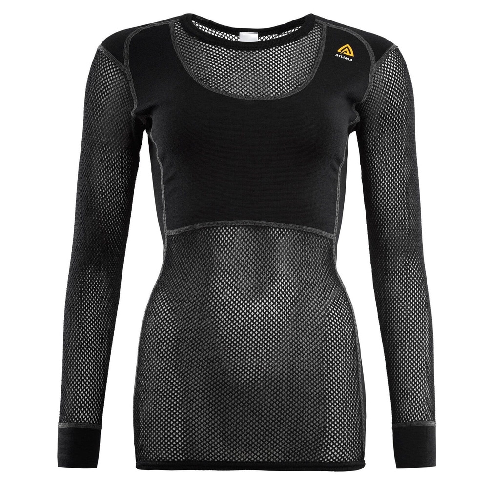 productImage: Aclima WoolNet Crewneck Shirt Woman Jet Black