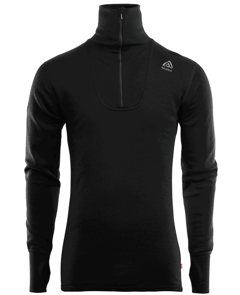productImage: Aclima DoubleWool Polo Shirt Zip Man Jet Black/Marengo