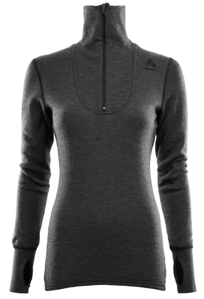 productImage: Aclima DoubleWool Polo Shirt Zip Woman Marengo/Jet Black