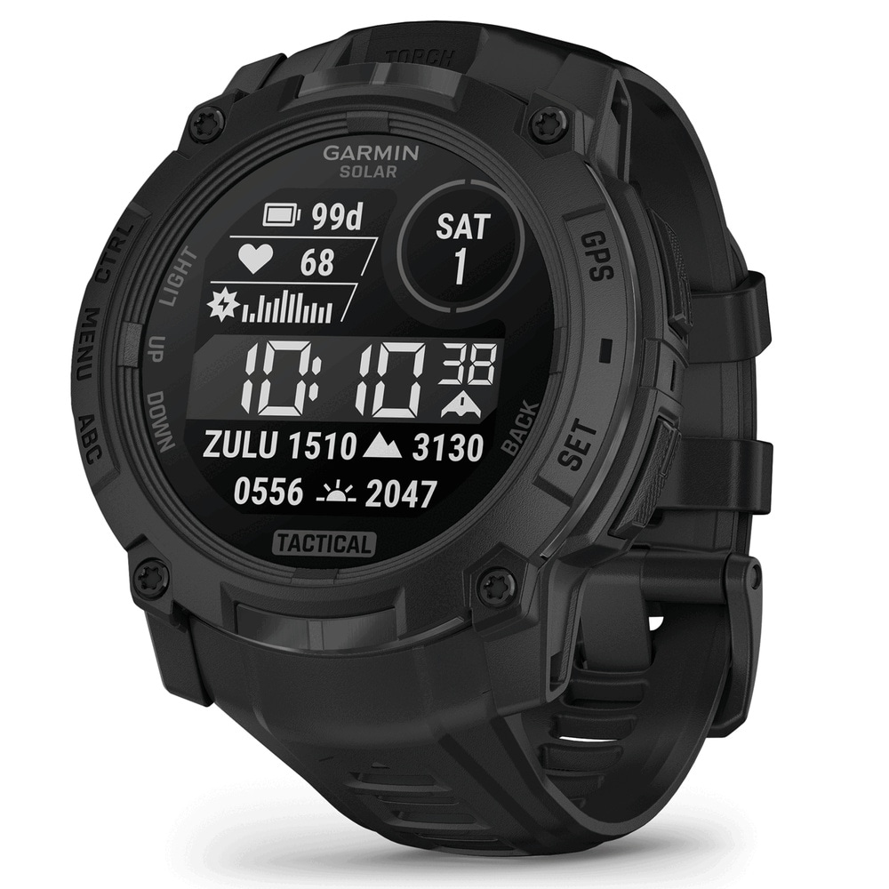 productImage: Instinct® 3 50 mm Solar Tactical Edition Svart med Svart Armband