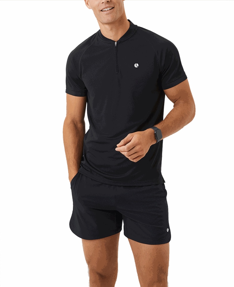 productImage: Ace Performance Zip Polo Black Beauty