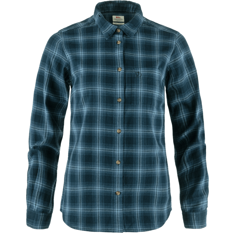 productImage: Övik Flannel Shirt W Dark Navy-Indigo Blue