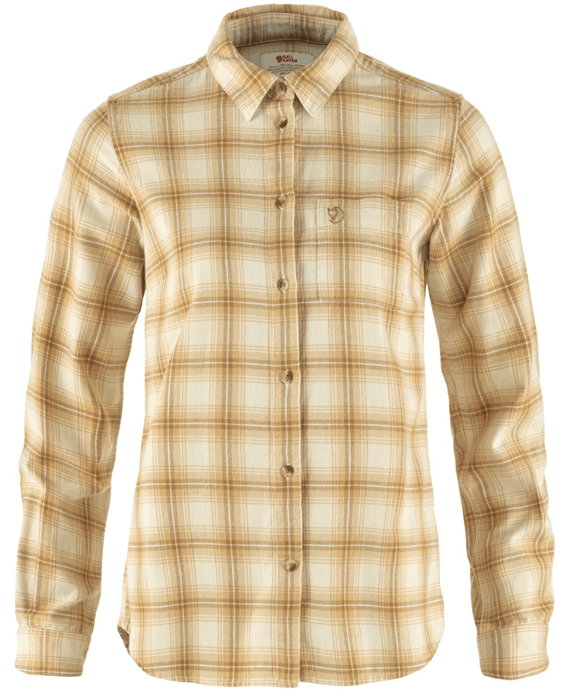 productImage: Övik Flannel Shirt W Chalk White-Dune Beige