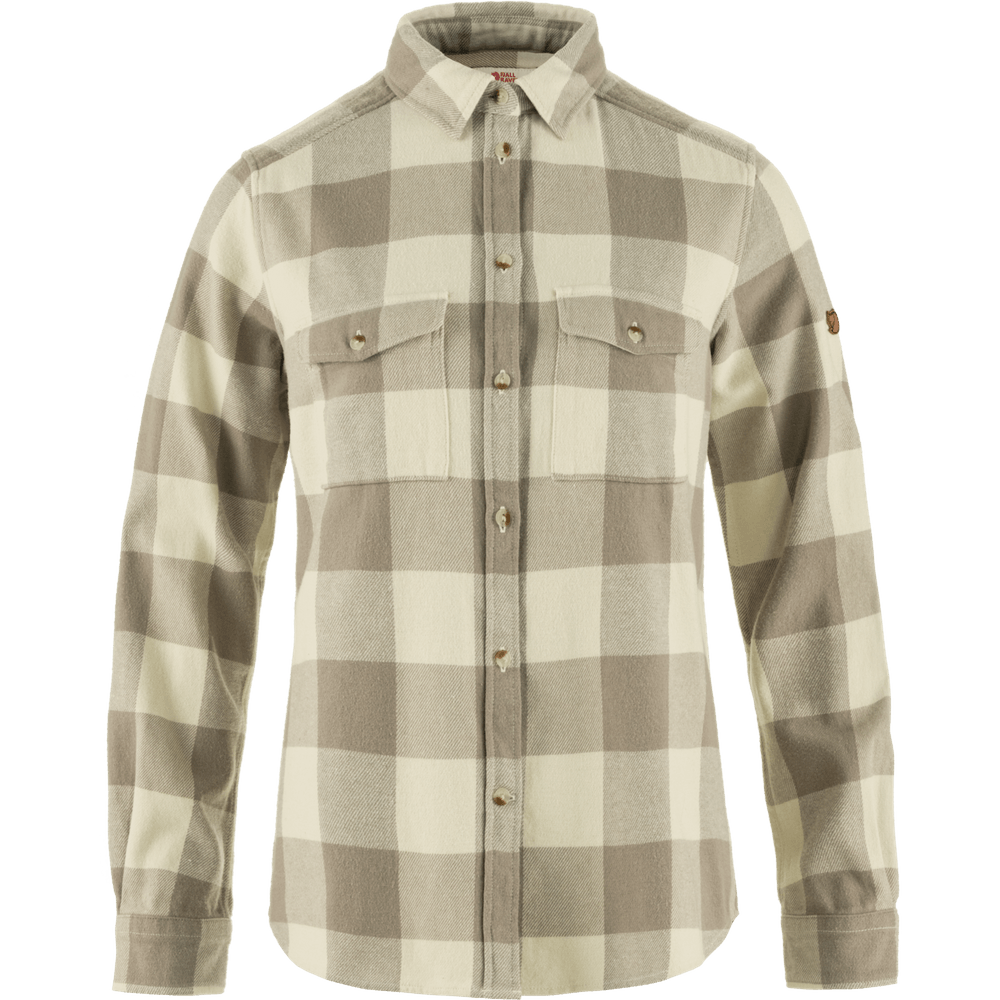 productImage: Övik Heavy Flannel Shirt W Fog-Chalk White