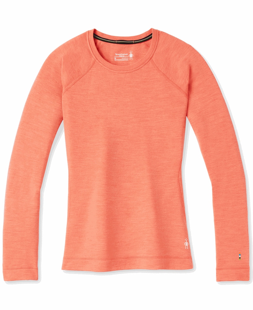 productImage: Women's Classic Thermal Merino Base Layer Crew Sunset Coral Heather