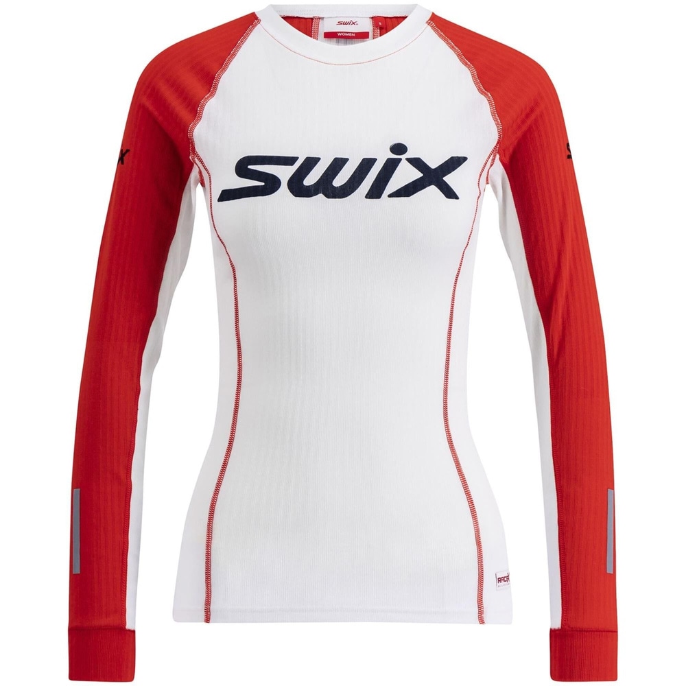 productImage: Roadline RaceX Long Sleeve W Bright White/Fiery Red