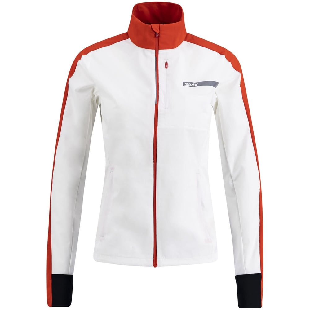 productImage: Roadline Wind Jacket W Bright White/Fiery Red