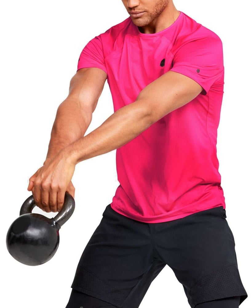 productImage: RUSH HeatGear Fitted Printed Pink Surge