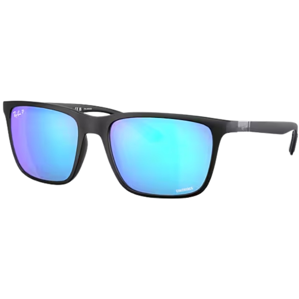 productImage: RB4385 Matte Black Green/Blue Chromance Polarized