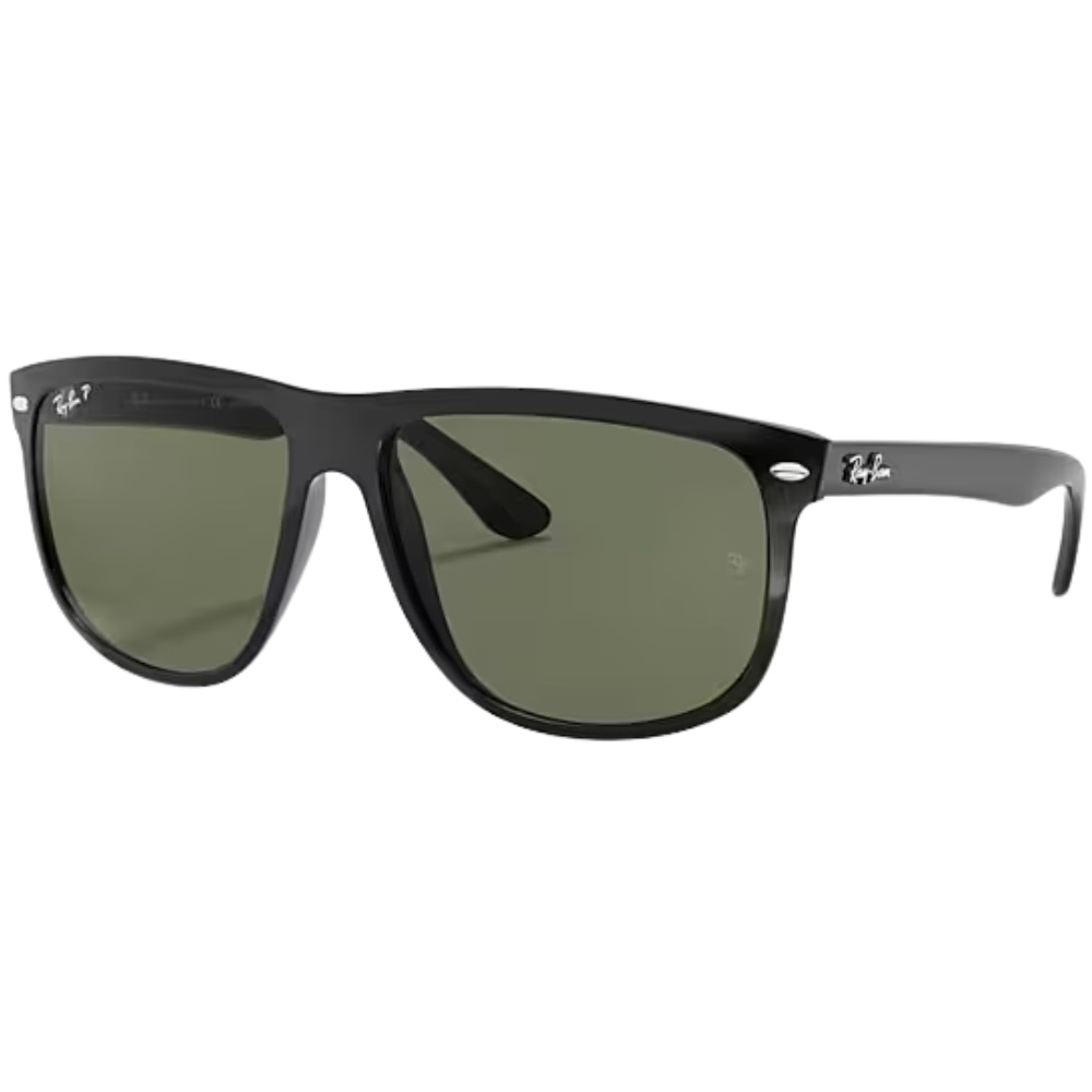 productImage: RB4147 Boyfriend Polished Black Dark Green Polarized