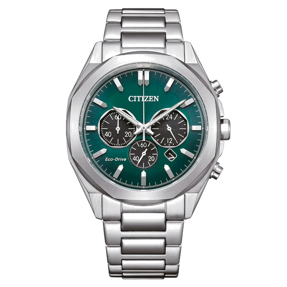 productImage: Eco-Drive Chrono Green Silver