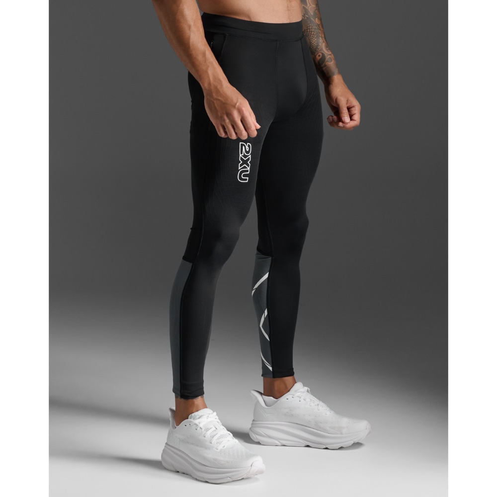 productImage: Light Speed React Compression Tights Black/White Reflective