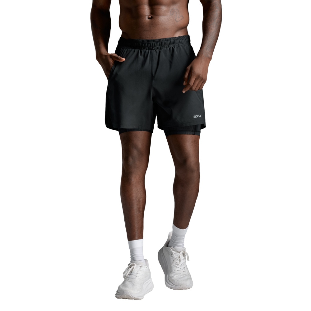 productImage: Aero Mesh 2-In-1 5 Inch Shorts Black/Silver Reflective