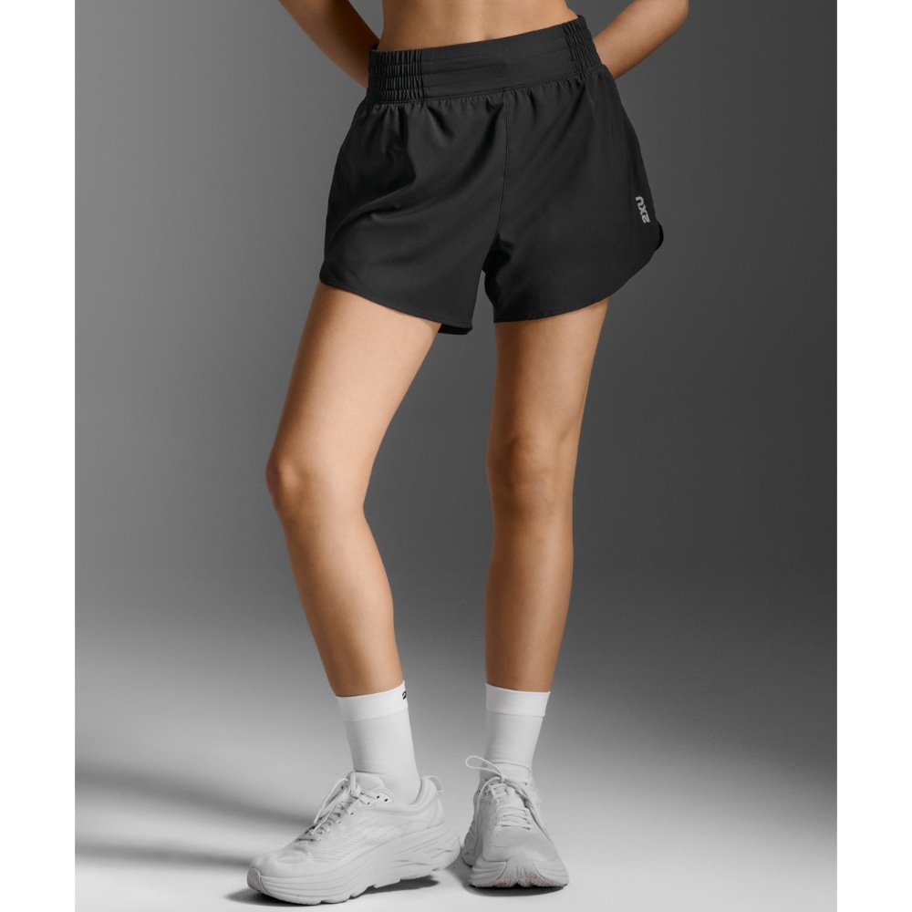 productImage: Aero Hi-Rise 4 Inch Shorts Black/Silver Reflective