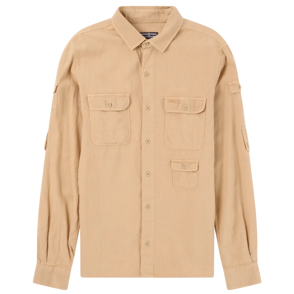 productImage: Traveller's Linen Shirt Mens Khaki