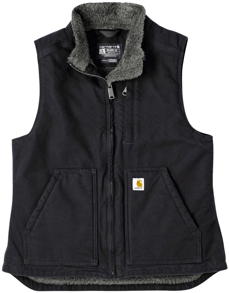 productImage: Carhartt W's Sherpa Lined Mock Neck Vest Black
