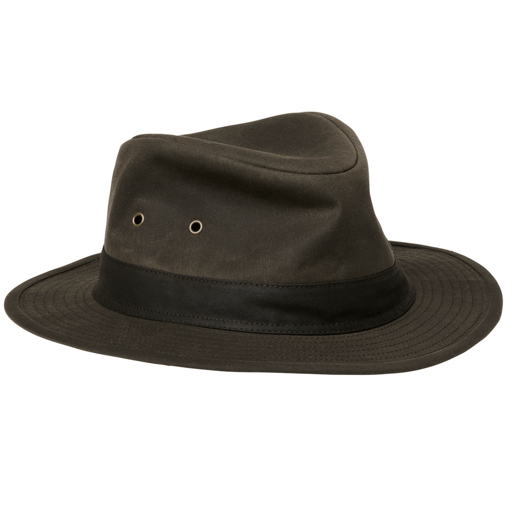 productImage: Bush Waxed Cotton Hat Leather Brown