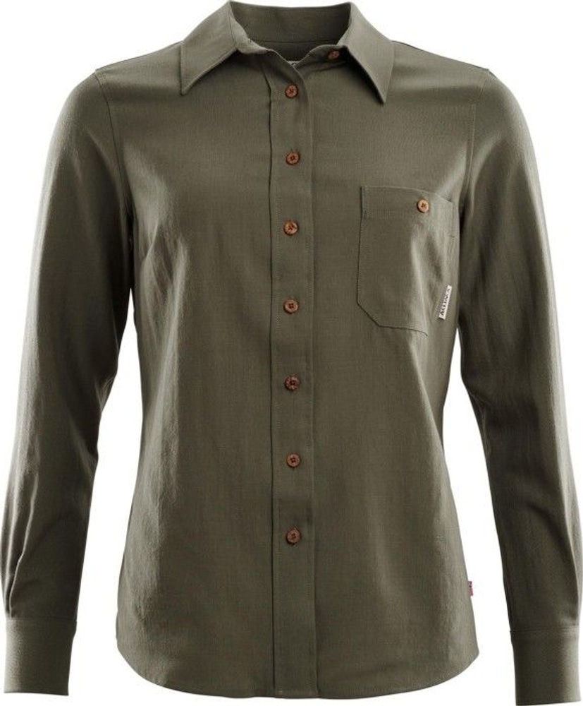 productImage: Aclima LeisureWool Woven Woolshirt Woman Ranger Green