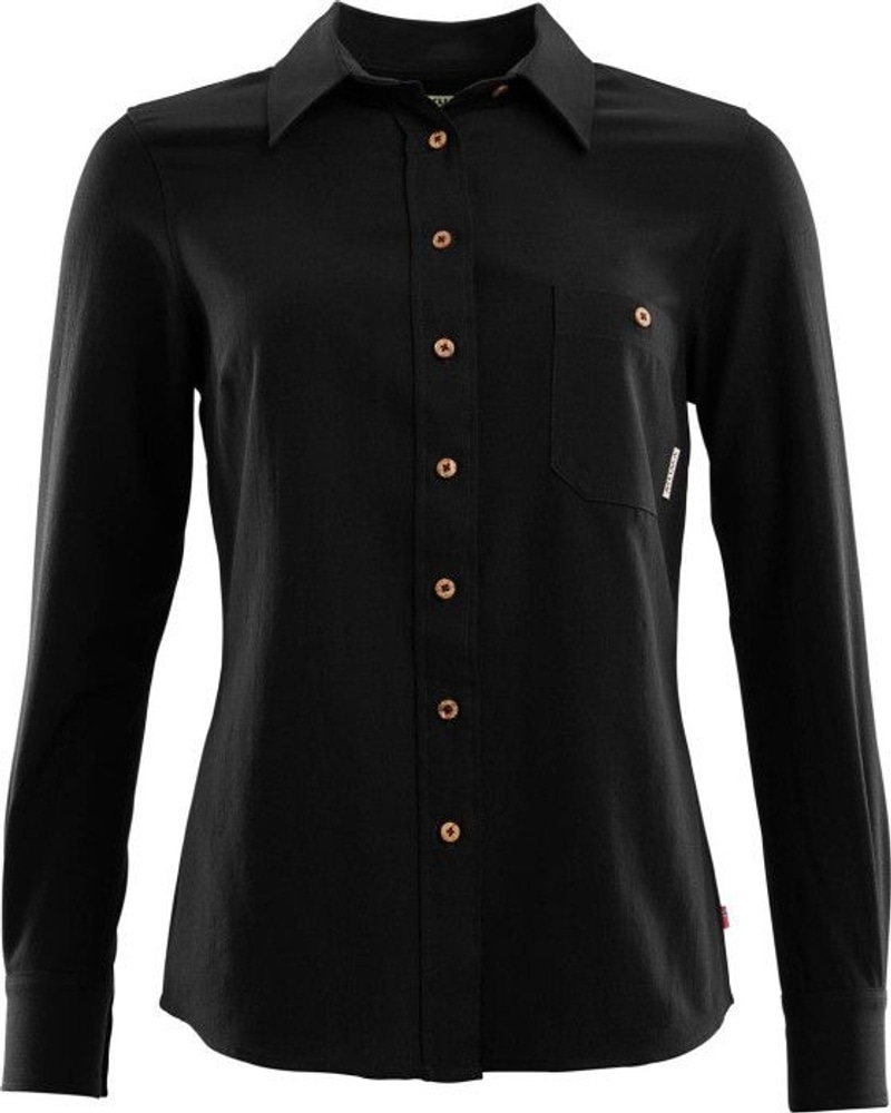 productImage: Aclima LeisureWool Woven Woolshirt Woman Jet Black