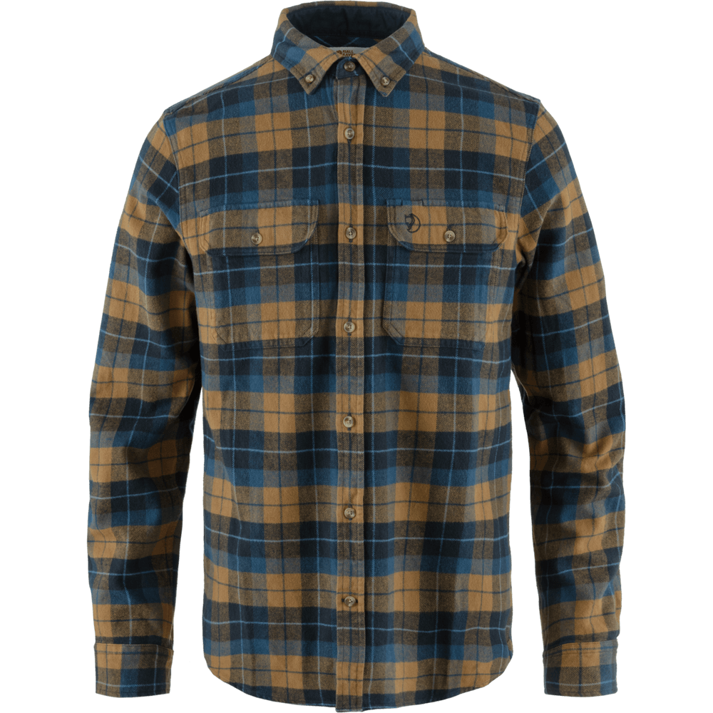 productImage: Singi Heavy Flannel Shirt M Dark Navy-Buckwheat Brown