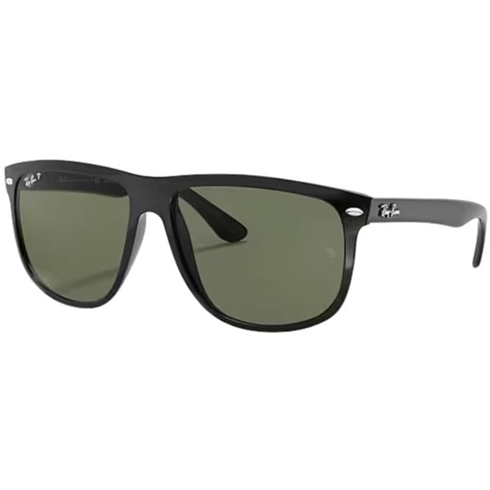 Boyfriend Polished Black Dark Green Polarized
