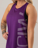 Loose Cut Tank Top Purple Wmn - XS