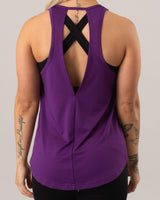 Loose Cut Tank Top Purple Wmn - XS